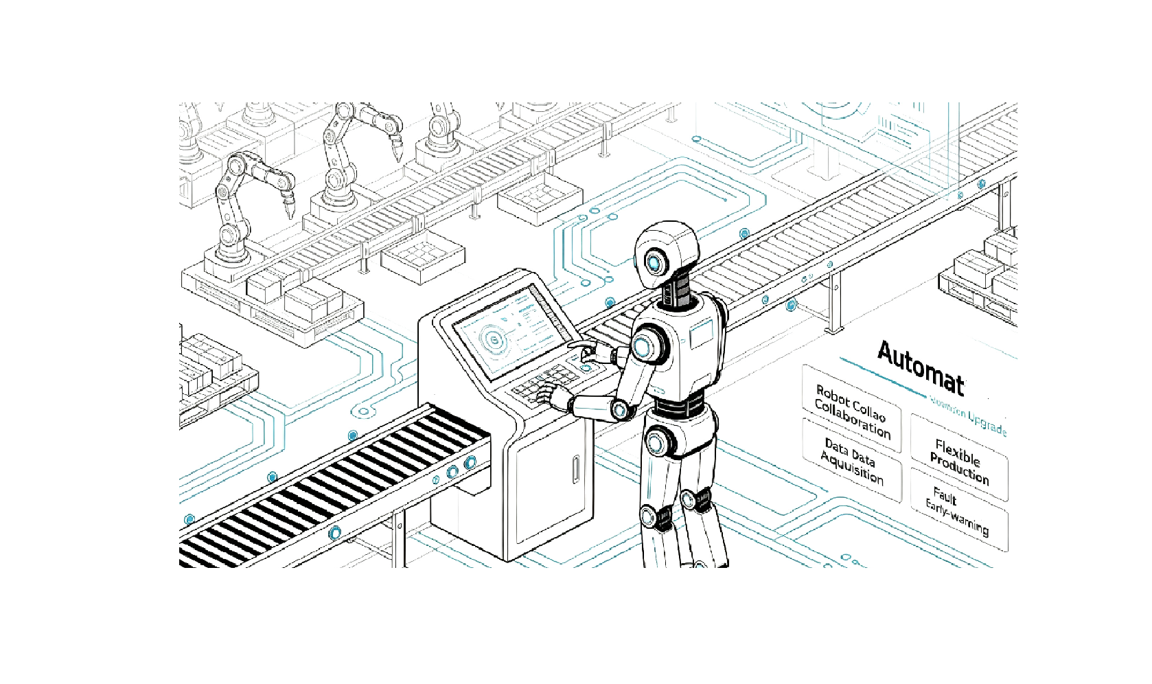 Industrial robot factory automation upgrade, smart manufacturing production line, challenges of industrial robot adoption in manufacturing - Colsourcing industrial sourcing solutions